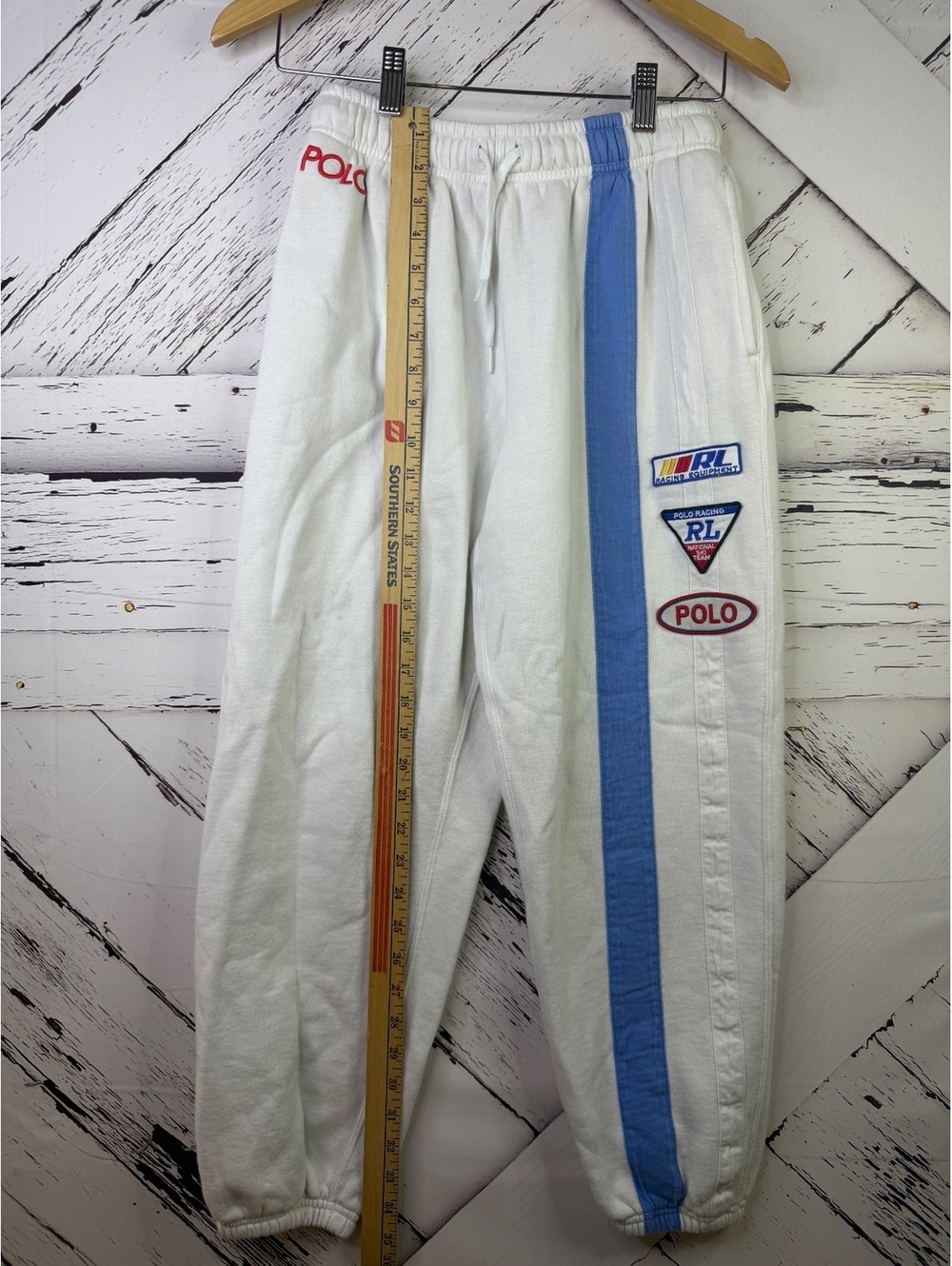 Polo Ralph Lauren Y2K Racing World Cup Racing Jogger Lounge Sweatpants Women S - Picture 2 of 8